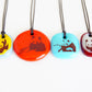 Limited batch of colourful glass panda necklaces