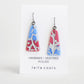 Triangle Pressed Glass Drop Earrings - One-of-a-kind