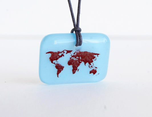 World Map Necklace