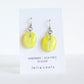 colourful sunny yellow and chartreuse drop earrings